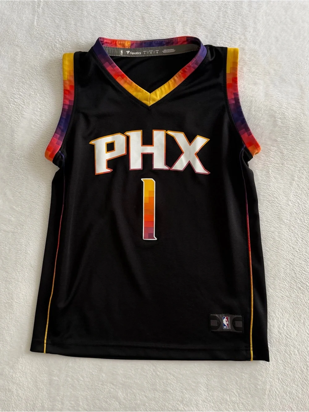 Fanatics Devin Booker #1 NBA Phoenix Suns Statement Edition Jersey Youth Large